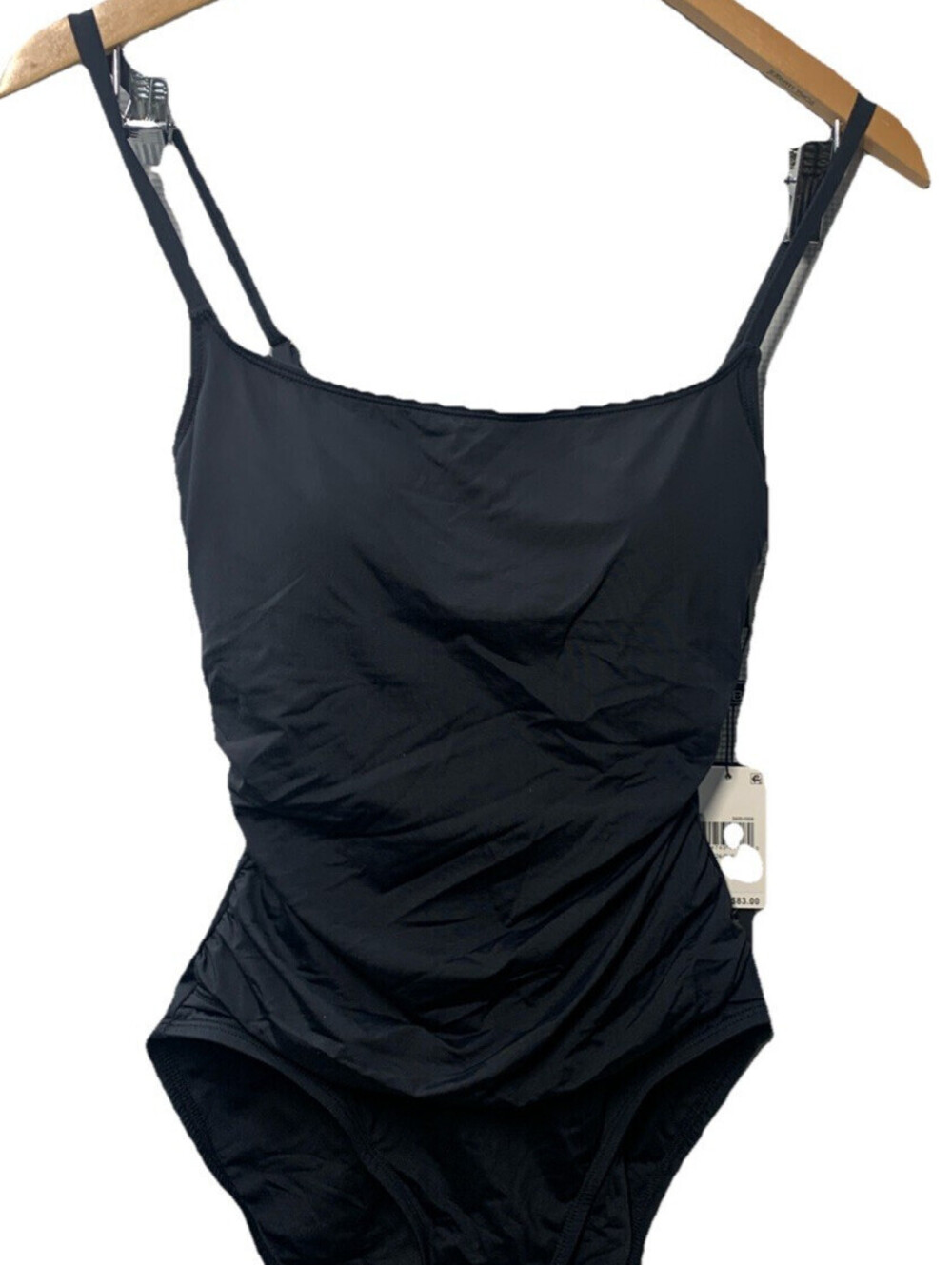 La Blanca Women's Standard Island Goddess Lingerie One Piece Black Swimwear Sz 8